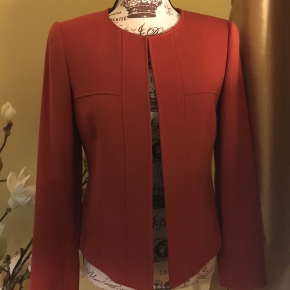 Tahari Jackets & Blazers - Tahari brown/ orange blazer